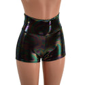 Oil Slick High Waist Shorts - 3