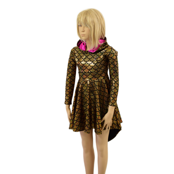 Girls Dragon Tail Skater Dress