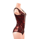 Primeval Red Tank Style Romper with Siren Cut Leg-2