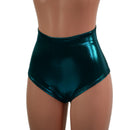 Teal Metallic High Waist Siren Shorts-3