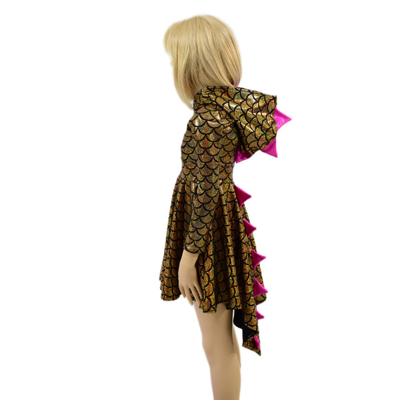 Girls Dragon Tail Skater Dress