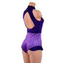 Backless Romper with Snapback Turtleneck and Hip Ruffles-5
