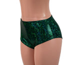 Midrise Siren Shorts in Green Kaleidoscope-3