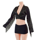 Wrap & Tie Fringed Crop Top (Top only!)-4