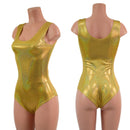 Gold Kaleidoscope Tank Style Romper with Siren Cut Leg-1