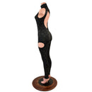 Backless Snap Back Catsuit in Star Noir, with Hip Cutouts-4