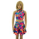 Kids 2PC Tahitian Floral Skirt and Crop Top Set-2