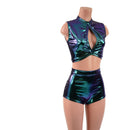 High Waist Pinup Shorts and Keyhole Top Set-4
