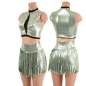 Platinum 2PC Keyhole Top and Gladiator Shorts Set - 1