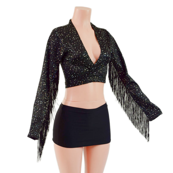 Wrap & Tie Fringed Crop Top (Top only!)