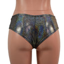 Lowrise Siren Shorts in Silver Holographic-5