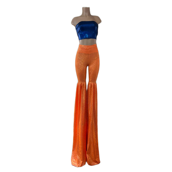 Leggings Style Stilt Pants in Neon Orange Kaleidoscope