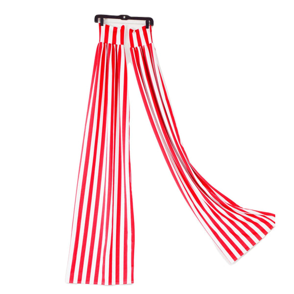 Red and White Stripe Candy Cane Stilt Covers (all vertical striped) - 1