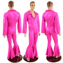 Mens Waterloo Catsuit in Neon Pink Sparkly Jewel - 1