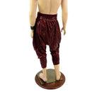 Unisex Drop Crotch Pants with Pockets in Primeval Red-5