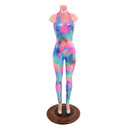 Backless Cotton Candy Catsuit with Snap Back Turtleneck-6