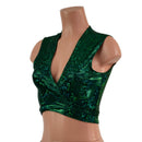 Green Kaleidoscope Sleeveless Wrap & Tie Top-6
