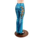 High Waist Boot Cut Leggings with Lightning Bolts - 5