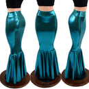 Teal Metallic High Waist Mermaid Skirt-8