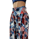 Trouser Style Stilt Pants in Americana Print-2