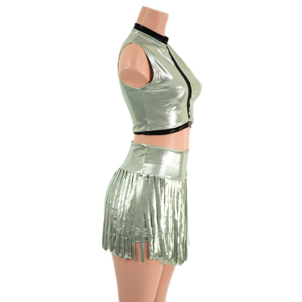 Platinum 2PC Keyhole Top and Gladiator Shorts Set - 3