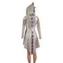 Long Sleeve Dragon Tail Hooded Skater Dress-6