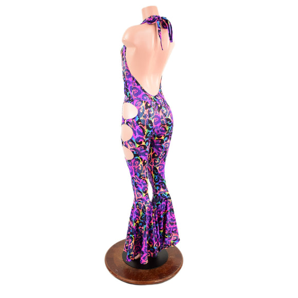 Lace Up Josie Style Catsuit with Oring Cutouts
