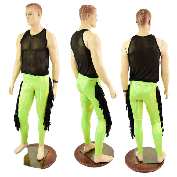 Mens Macho Leggings with Gladiator Fringe