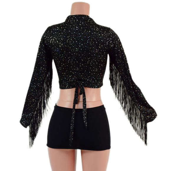 Wrap & Tie Fringed Crop Top (Top only!)
