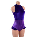 Backless Romper with Snapback Turtleneck and Hip Ruffles-2