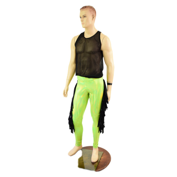 Mens Macho Leggings with Gladiator Fringe