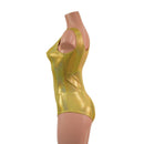 Gold Kaleidoscope Tank Style Romper with Siren Cut Leg-3
