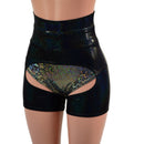 High Waist Short Chaps in Black Holographic (Shorts Sold Separately)-3