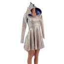 Long Sleeve Dragon Tail Hooded Skater Dress-5