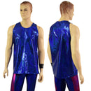 Mens Blue Sparkly Jewel Muscle Tank-1
