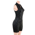 Sleeveless Star Noir Stella Romper with 6" inseam - 3