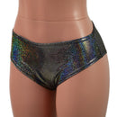 Lowrise Siren Shorts in Silver Holographic-1