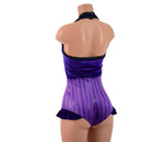 Backless Bella Romper with V Neck and Hip Ruffles-4