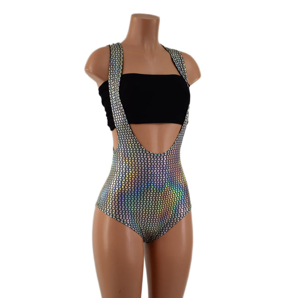 Prism Holographic Suspender Romper (Top sold separately) - 4