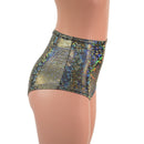 Silver Kaleidoscope High Waist Siren Shorts-5