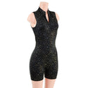 Sleeveless Star Noir Stella Romper with 6" inseam - 2