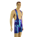 Mens Muscle Cut Y Back Singlet in Moonstone - 6