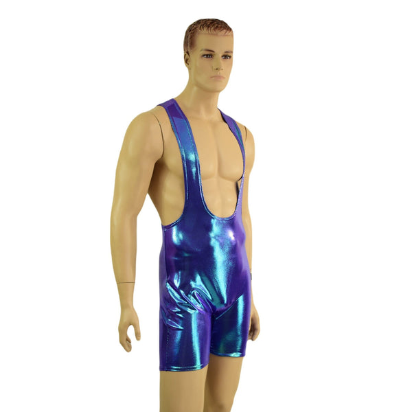 Mens Muscle Cut Y Back Singlet in Moonstone - 6