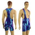 Mens Muscle Cut Y Back Singlet in Moonstone - 1