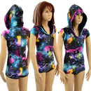 Kids UV Glow Galaxy Hoodie Romper-1