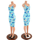 Bombshell Thin Strap Wiggle Tank Dress in Lapis Lagoon - Coquetry Clothing