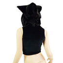 Velvet and Minky Laceup Forest Fox Crop Hoodie-6