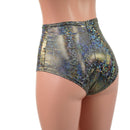 Silver Kaleidoscope High Waist Siren Shorts-3