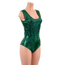 Green Kaleidoscope Tank Style Romper with Siren Cut Leg-2