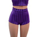 High Waist Pinup Shorts with Boy Cut Leg in Nevermore Stripes-4
